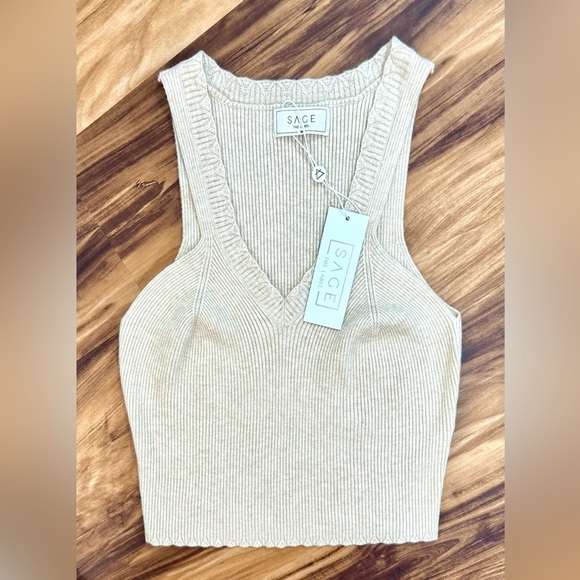 Sage The Label Ribbed Knit Top - Picture 1 of 6
